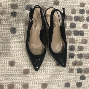 Ellen Tracy Pumps Black Leather Size 8M